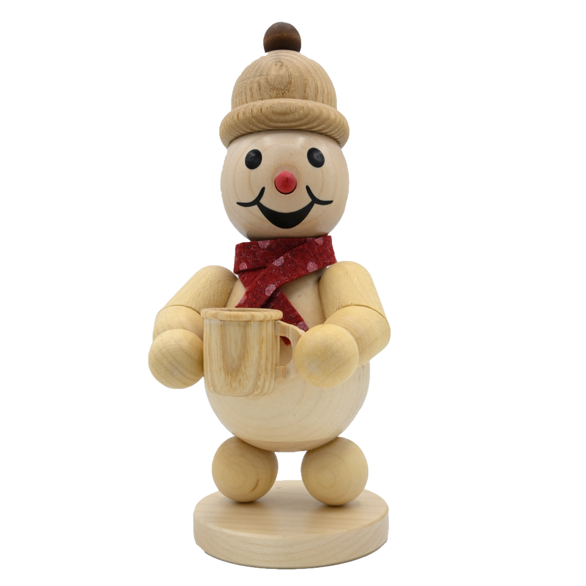 Schneemann Junior mit Tasse, mittelgroß