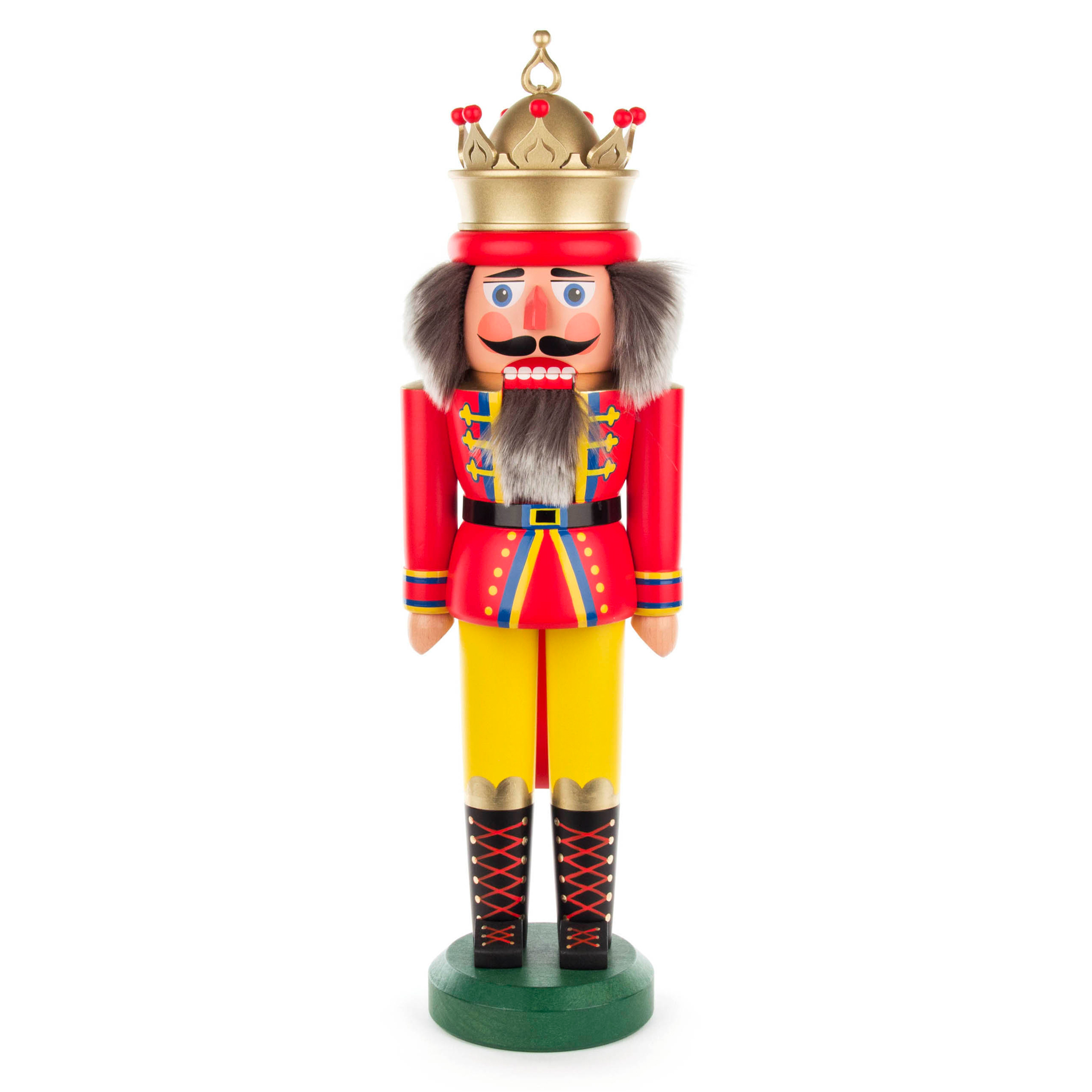 Nussknacker König mit Krone rot, 43cm