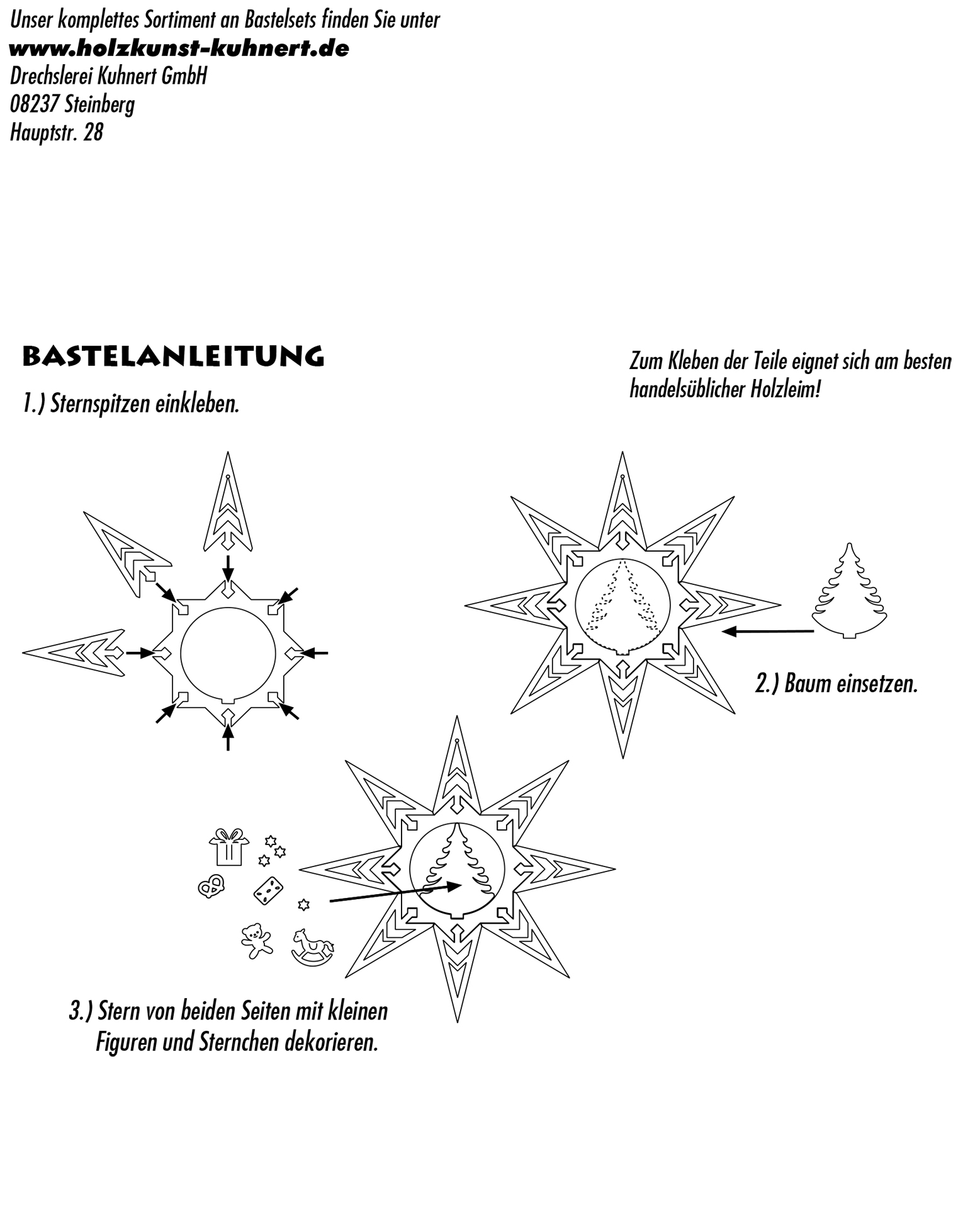 Bastelset Fensterstern