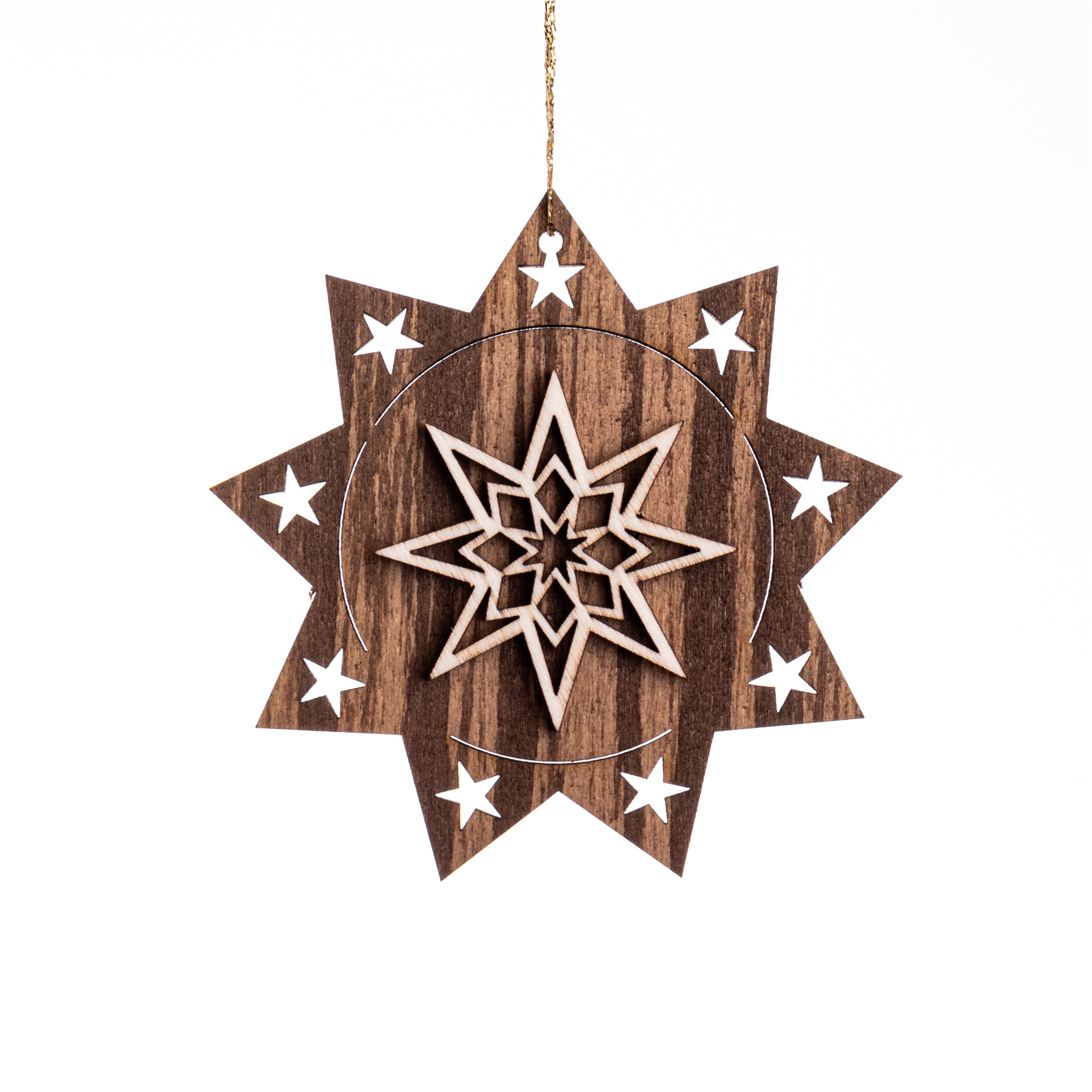 Baumschmuck Stern mit Weihnachtsstern