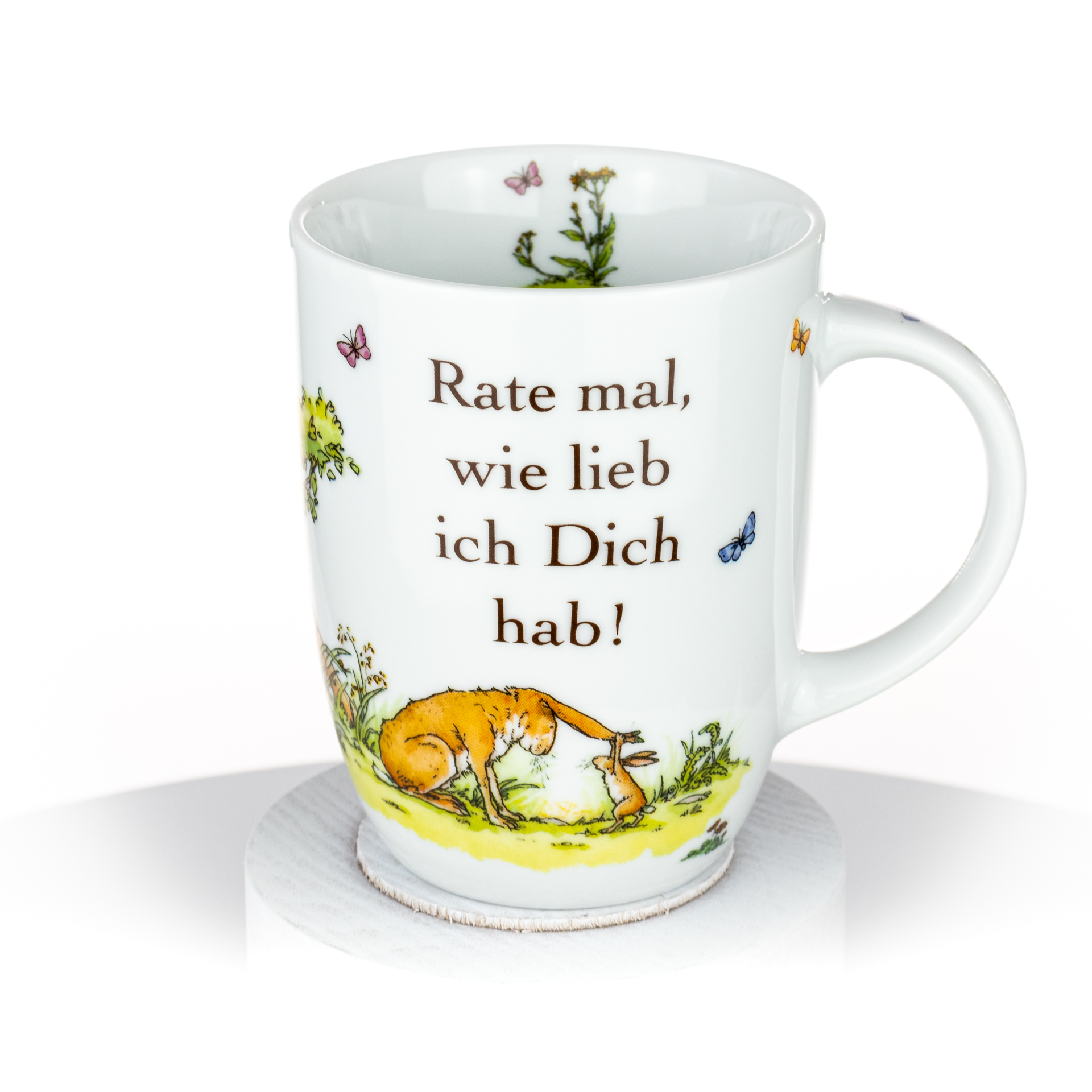 Porzellantasse "Rate mal, wie lieb ich dich hab!"