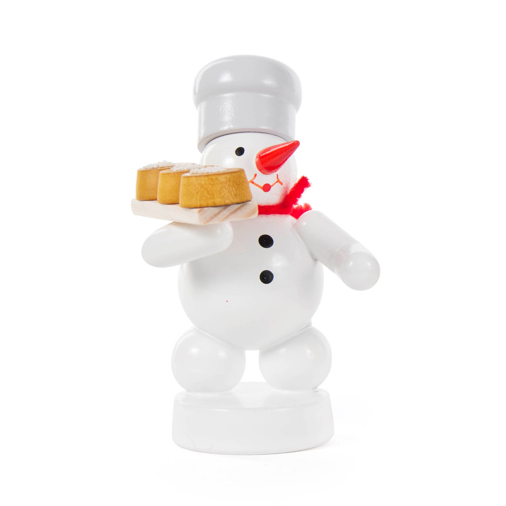 Schneemann mit Kuchen